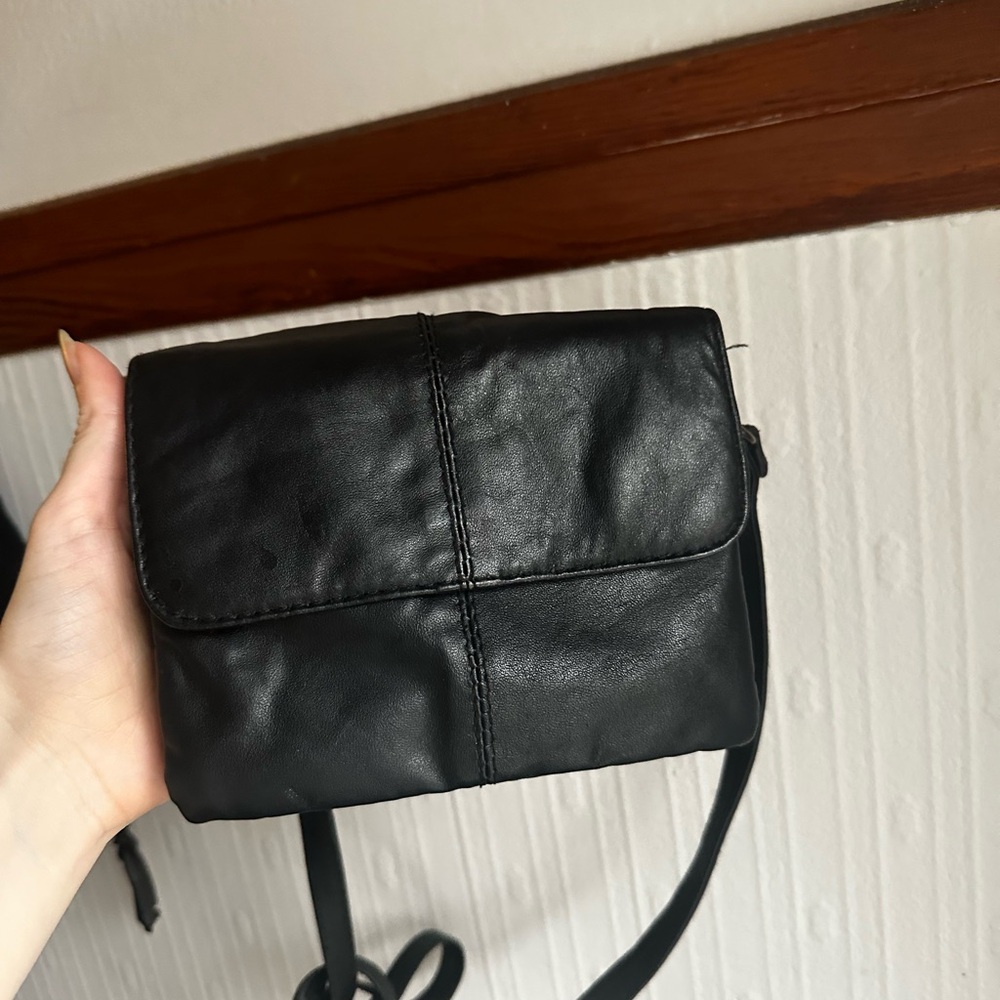 Small Black Leather Crossbody Bag